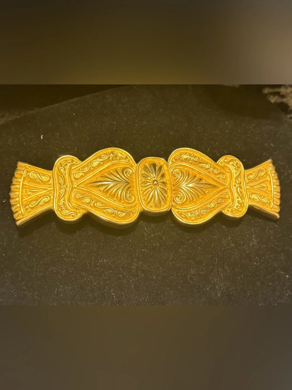 Vintage Doreen Ryan DR ©94 Gold Tone Ornate Statement Belt Buckle 1994 Rare